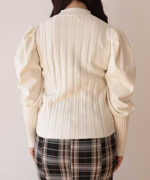 Crea titty&Co. PETIT(クレアティティーアンドコープチ)の「【Crea titty&Co.PETIT】フロントチェーンリブニット(Tシャツ/カットソー・レディース・アイボリー/ホワイト/ブラック・FREE)」の10枚目の写真