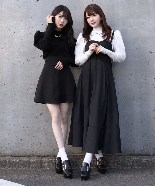 Crea titty&Co. PETIT(クレアティティーアンドコープチ)の「【Crea titty&Co.PETIT】フロントチェーンリブニット(Tシャツ/カットソー・レディース・アイボリー/ホワイト/ブラック・FREE)」の20枚目の写真