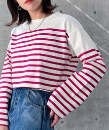 PAGEBOY | パネルボーダーショートロンT(Tシャツ/カットソー)