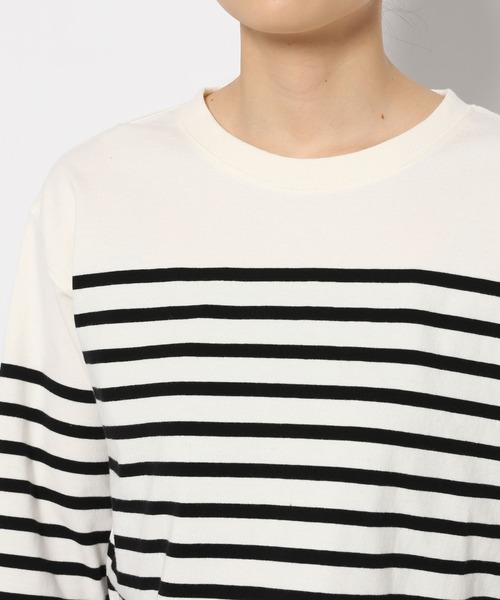 PAGEBOY（ページボーイ）の「パネルボーダーショートロンT（Tシャツ/カットソー・レディース・ブラック/ピンク/ラベンダー・FREE）」の6枚目の写真