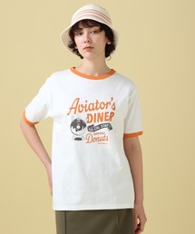 AVIREX | DONUT PRINT RINGER T-SHIRT/ ドーナツプリント リンガーTシャツ(Tシャツ/カットソー)