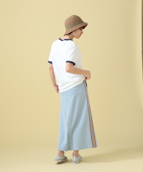 AVIREX(アヴィレックス)の「DONUT PRINT RINGER T-SHIRT/ ドーナツプリント リンガーTシャツ(Tシャツ/カットソー・レディース・オレンジ/ネイビー・FREE)」の12枚目の写真