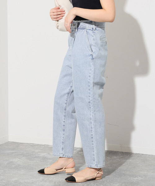 SLOBE IENA    LE DENIM ワイドカーブパンツ  グレー38 SLOBE IENA LE DENIM ワイドカーブパンツ グレー38 レディース