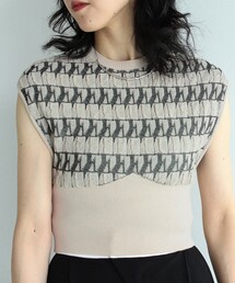 Ray BEAMS | RBS / フクレ ジャカード ノースリーブ(ニット/セーター)