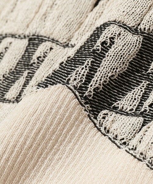 Ray BEAMS（レイビームス）の「RBS / フクレ ジャカード ノースリーブ（ニット/セーター・レディース・ライトブルー/ベージュ・ONE SIZE）」の19枚目の写真