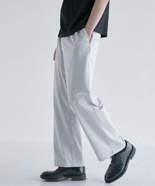 CITY TOKYO（シティトウキョウ）の「サマージャージーストレートスラックス（スラックス・メンズ・ブラック/ライトグレー/ダークブラウン・1/2/3）」の2枚目の写真