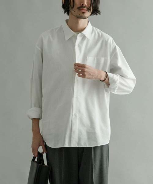 URBAN RESEARCH（アーバンリサーチ）の「Albiniリネンオーバーシャツ（シャツ/ブラウス・メンズ・ホワイト/オレンジ/ベージュ系その他/ブルー系その他・SMALL/MEDIUM/LARGE）」の5枚目の写真