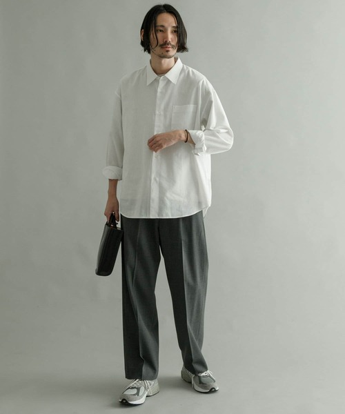 URBAN RESEARCH（アーバンリサーチ）の「Albiniリネンオーバーシャツ（シャツ/ブラウス・メンズ・ホワイト/オレンジ/ベージュ系その他/ブルー系その他・SMALL/MEDIUM/LARGE）」の6枚目の写真