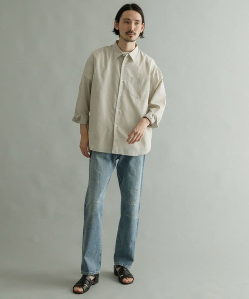 【BRILL】新品/未使用　リネンオーバーシャツ URBAN RESEARCH（アーバンリサーチ）の「Albiniリネンオーバーシャツ