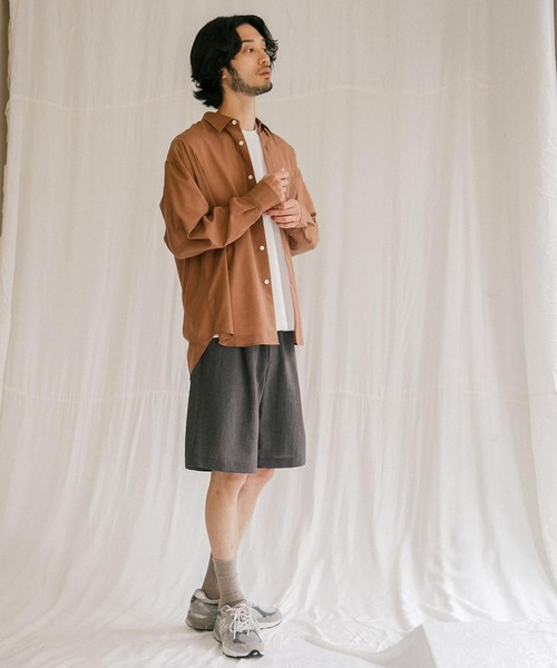 URBAN RESEARCH（アーバンリサーチ）の「Albiniリネンオーバーシャツ（シャツ/ブラウス・メンズ・ホワイト/オレンジ/ベージュ系その他/ブルー系その他・SMALL/MEDIUM/LARGE）」の18枚目の写真