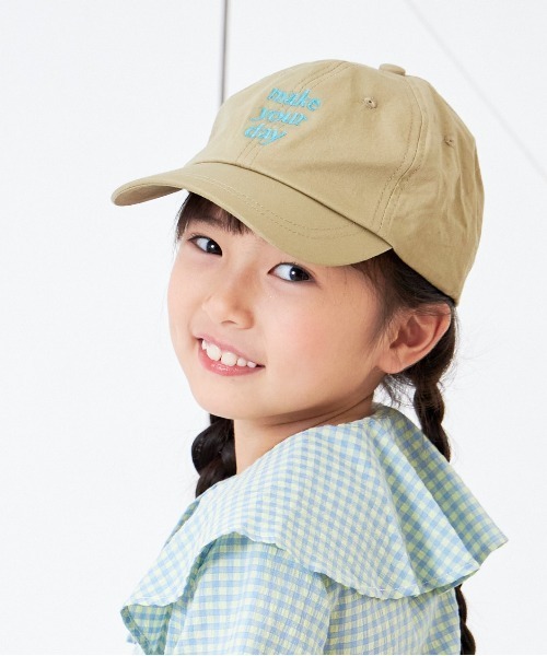 MAKE YOUR DAY(メイクユアデイ)の「ロゴキャップ(キャップ・キッズ・ベージュ/グリーン/ブラック・S/M/L)」の2枚目の写真