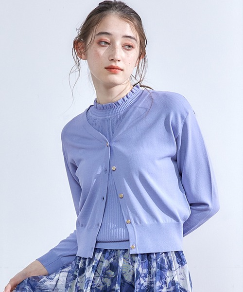 【セール】Vネック金釦ニットカーディガン（カーディガン/ボレロ）｜12Twelve Agenda（トゥエルブ アジェンダ）