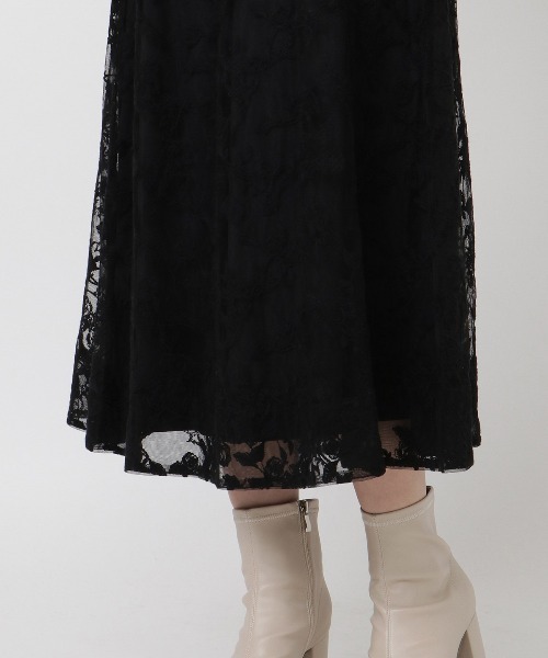 バードフラワー刺繍 レーススカート　新品未使用 NOELA（ノエラ）の「フラワー刺繍レーススカート（スカート