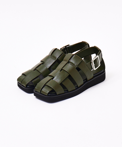 【セール】【LAROUTE】スクエアメッシュサンダル（サンダル）｜LAROUTE（ラルート）