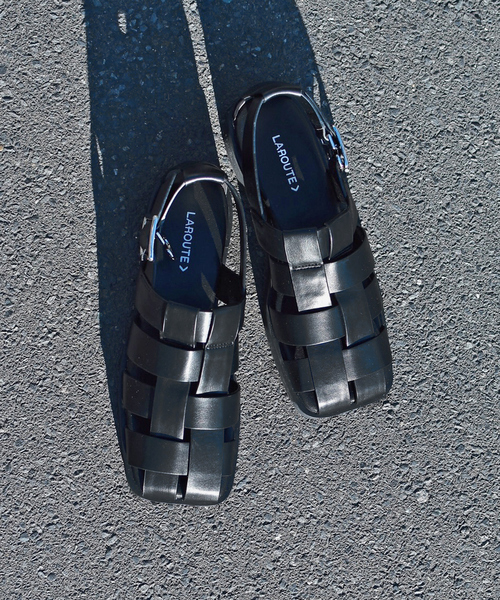 【セール】【LAROUTE】スクエアメッシュサンダル（サンダル）｜LAROUTE（ラルート）