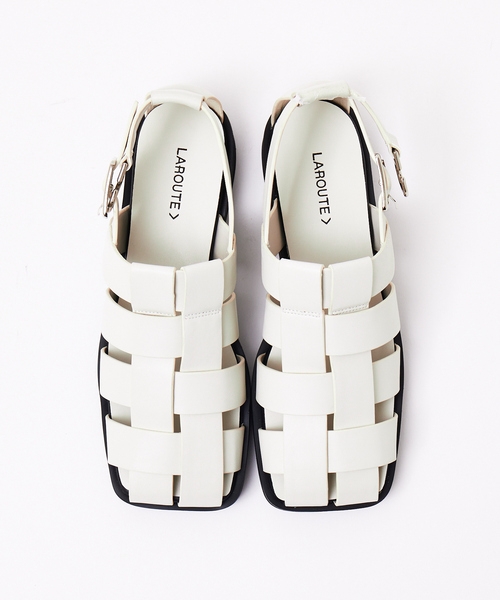 【セール】【LAROUTE】スクエアメッシュサンダル（サンダル）｜LAROUTE（ラルート）