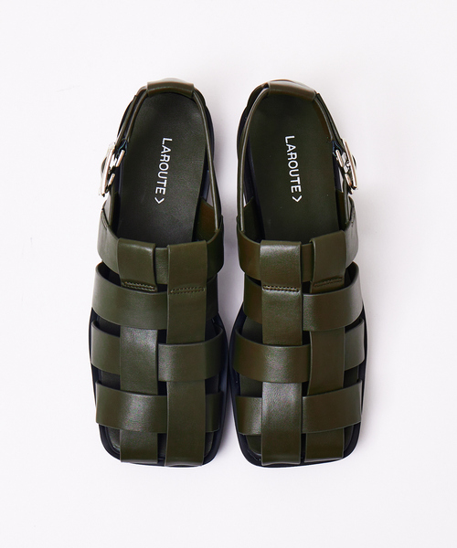 【セール】【LAROUTE】スクエアメッシュサンダル（サンダル）｜LAROUTE（ラルート）