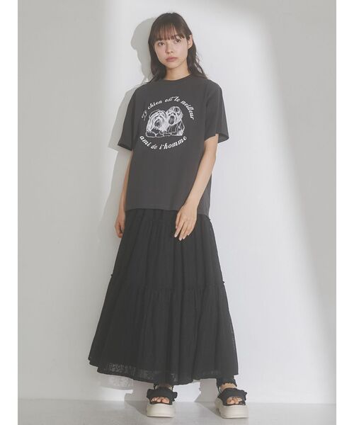 merry jenny（メリージェニー）の「Shih Tzu Tee（Tシャツ/カットソー・レディース・チャコールグレー/ブルー/オフホワイト・FREE）」の21枚目の写真