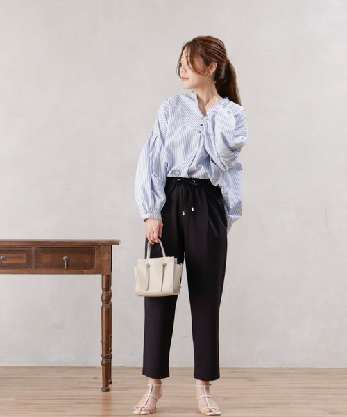 Chez toi(シェトワ)の「360度ストレッチテーパードパンツ(その他パンツ・レディース・グレイッシュベージュ/オレンジ/ブラック/カーキ・FREE)」の20枚目の写真