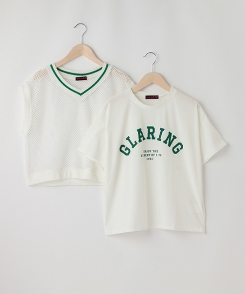 LOVETOXIC（ラブトキシック）の「メッシュベストTシャツSET（ベスト・キッズ・サックスブルー/ブラック/オフホワイト・SS/S/M/L）」の10枚目の写真