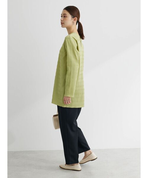 Green　Parks（グリーンパークス）の「ワッシャーデザインブラウス（シャツ/ブラウス・レディース・オフホワイト/グリーン/ブラック・FREE）」の6枚目の写真