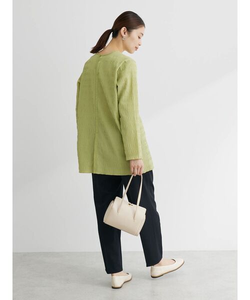 Green　Parks（グリーンパークス）の「ワッシャーデザインブラウス（シャツ/ブラウス・レディース・オフホワイト/グリーン/ブラック・FREE）」の7枚目の写真