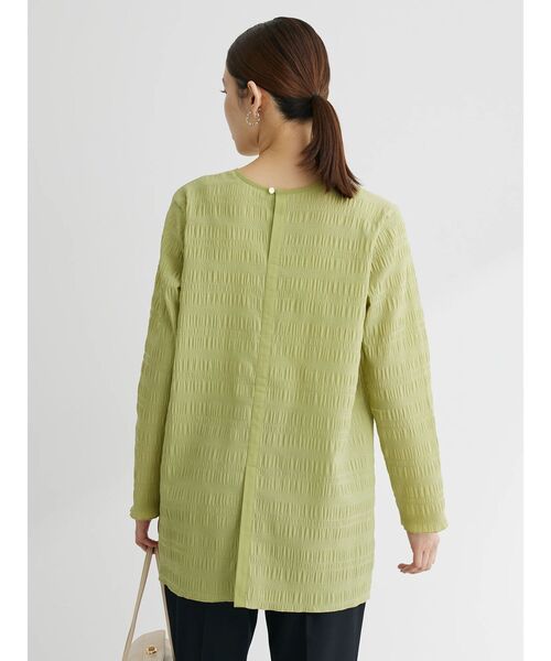 Green　Parks（グリーンパークス）の「ワッシャーデザインブラウス（シャツ/ブラウス・レディース・オフホワイト/グリーン/ブラック・FREE）」の10枚目の写真