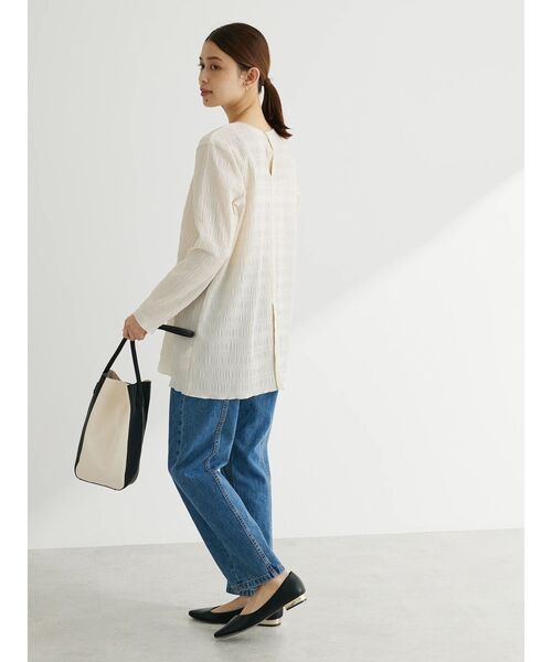 Green　Parks（グリーンパークス）の「ワッシャーデザインブラウス（シャツ/ブラウス・レディース・オフホワイト/グリーン/ブラック・FREE）」の17枚目の写真