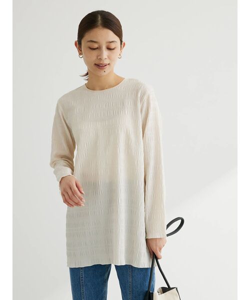 Green　Parks（グリーンパークス）の「ワッシャーデザインブラウス（シャツ/ブラウス・レディース・オフホワイト/グリーン/ブラック・FREE）」の19枚目の写真