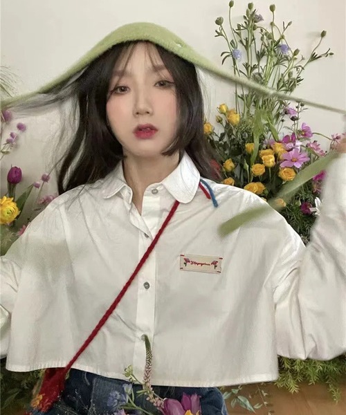 LYEON（リヨン）の「ショートブラウス（シャツ/ブラウス・レディース・ホワイト/ブルー・FREE）」の14枚目の写真