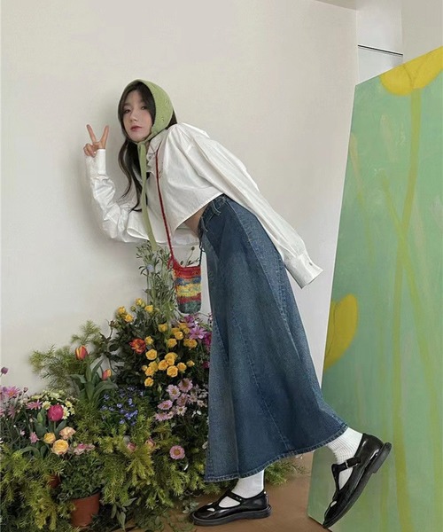 LYEON（リヨン）の「ショートブラウス（シャツ/ブラウス・レディース・ホワイト/ブルー・FREE）」の16枚目の写真