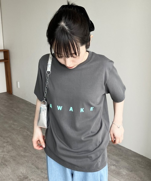 reca（レカ）の「選べる2サイズ展開！オーバーサイズロゴTシャツ（Tシャツ/カットソー・レディース・ブラック系その他2/グレー系その他2/ホワイト系その他3/グレイッシュベージュ/ブラック/ホワイト系その他2/ホワイト/ブルー系その他/チャコール/グレー系その他/ブルー・FREE）」の22枚目の写真