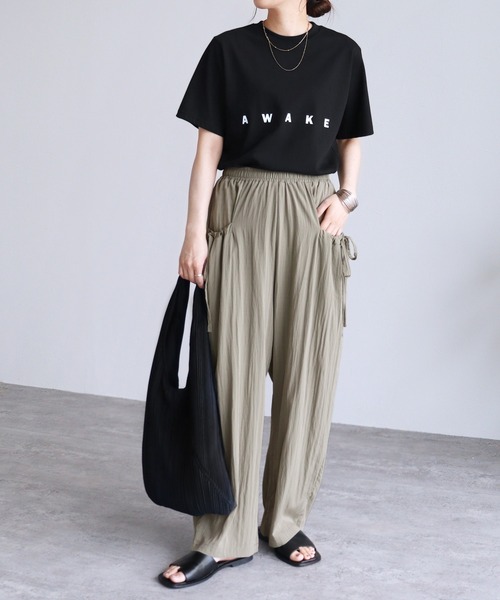 reca（レカ）の「選べる2サイズ展開！オーバーサイズロゴTシャツ（Tシャツ/カットソー・レディース・ブラック系その他2/グレー系その他2/ホワイト系その他3/グレイッシュベージュ/ブラック/ホワイト系その他2/ホワイト/ブルー系その他/チャコール/グレー系その他/ブルー・FREE）」の16枚目の写真