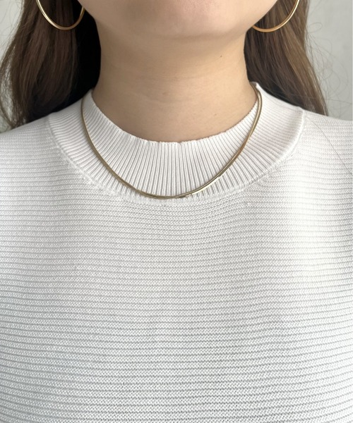 prose verse（プロズヴェール）の「パフスリーブペプラムニット（ニット/セーター・レディース・ブラック/オフホワイト・ﾌﾘ-）」の22枚目の写真