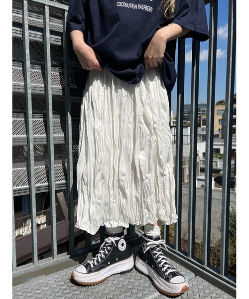 PHILLY（フィリー）の「ワッシャーロングスカート（スカート・レディース・ブラック/ホワイト・FREE）」の12枚目の写真