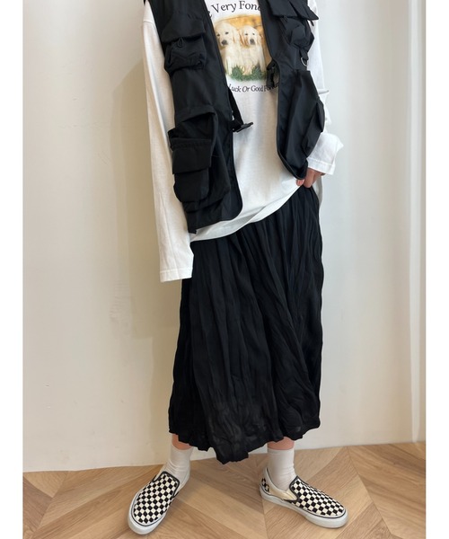 PHILLY（フィリー）の「ワッシャーロングスカート（スカート・レディース・ブラック/ホワイト・FREE）」の21枚目の写真