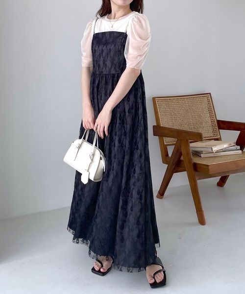 mysty woman（ミスティウーマン）の「ラメシアーギャザースリーブプルオーバー　905310（Tシャツ/カットソー・レディース・ブラック/オフホワイト/グレイッシュブルー・FREE）」の20枚目の写真