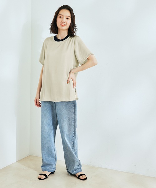 Jayro(ジャイロ)の「薄手ビンテージサテンバックリボンブラウス(シャツ/ブラウス・レディース・ブラック/グレー系その他/ベージュ・M)」の7枚目の写真