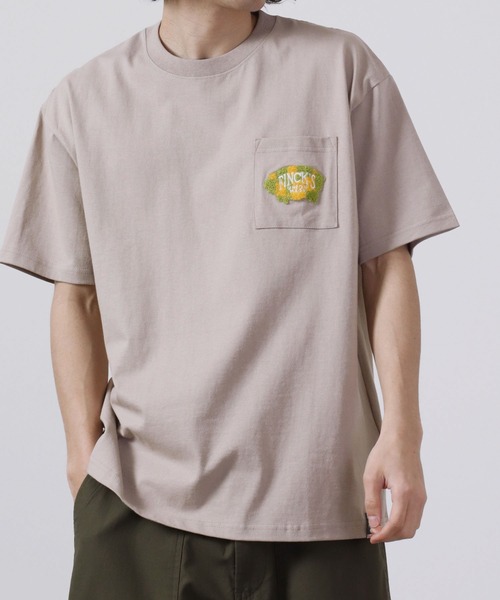 FUNALIVE(ファンアライブ)の「FINCK'S ポケット付き サガラ刺繍 オーバーサイズ半袖Tシャツ(Tシャツ/カットソー・メンズ・チャコールグレー/オフホワイト/サンドベージュ・L/XL/M)」の16枚目の写真