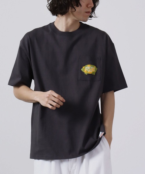 FUNALIVE(ファンアライブ)の「FINCK'S ポケット付き サガラ刺繍 オーバーサイズ半袖Tシャツ(Tシャツ/カットソー・メンズ・チャコールグレー/オフホワイト/サンドベージュ・L/XL/M)」の21枚目の写真