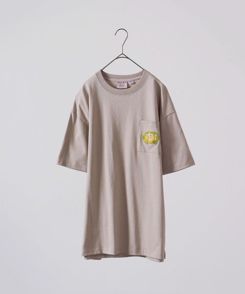 FUNALIVE(ファンアライブ)の「FINCK'S ポケット付き サガラ刺繍 オーバーサイズ半袖Tシャツ(Tシャツ/カットソー・メンズ・チャコールグレー/オフホワイト/サンドベージュ・L/XL/M)」の8枚目の写真