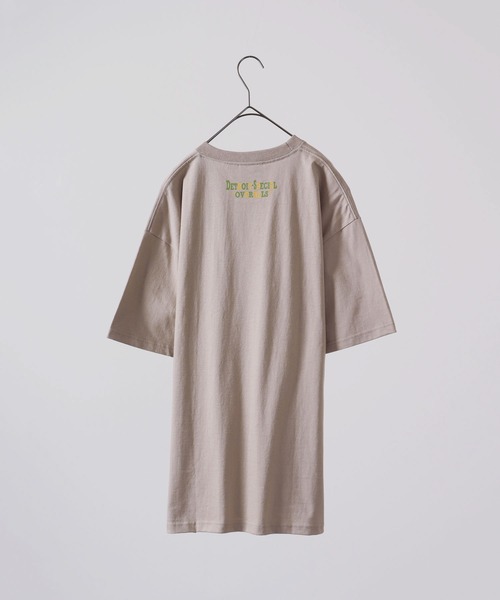 FUNALIVE(ファンアライブ)の「FINCK'S ポケット付き サガラ刺繍 オーバーサイズ半袖Tシャツ(Tシャツ/カットソー・メンズ・チャコールグレー/オフホワイト/サンドベージュ・L/XL/M)」の7枚目の写真