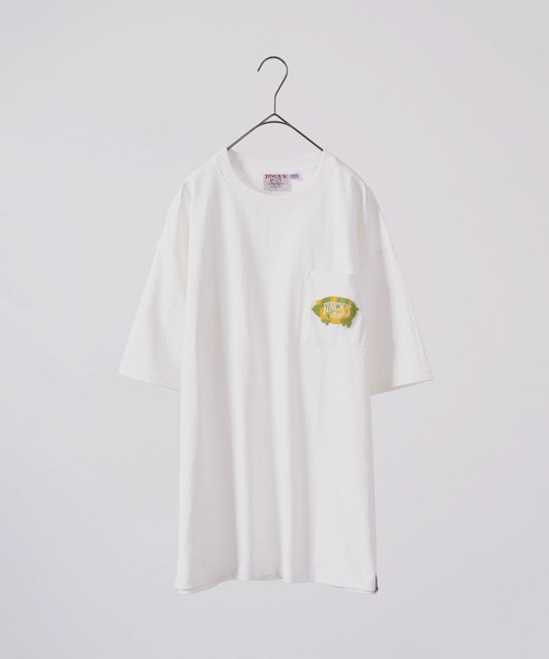 FUNALIVE(ファンアライブ)の「FINCK'S ポケット付き サガラ刺繍 オーバーサイズ半袖Tシャツ(Tシャツ/カットソー・メンズ・チャコールグレー/オフホワイト/サンドベージュ・L/XL/M)」の12枚目の写真
