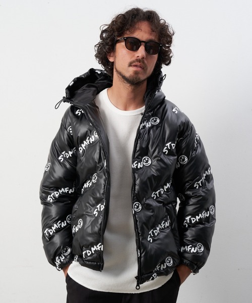 STUD MUFFIN（スタッドマフィン）の「STUD MUFFIN/スタッドマフィン/バイアスロゴ ナイロンボンディングパフィージャケット（その他アウター・メンズ・ブラック・2/3/4）」の8枚目の写真