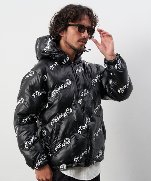 STUD MUFFIN（スタッドマフィン）の「STUD MUFFIN/スタッドマフィン/バイアスロゴ ナイロンボンディングパフィージャケット（その他アウター・メンズ・ブラック・2/3/4）」の12枚目の写真
