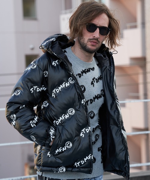 STUD MUFFIN（スタッドマフィン）の「STUD MUFFIN/スタッドマフィン/バイアスロゴ ナイロンボンディングパフィージャケット（その他アウター・メンズ・ブラック・2/3/4）」の11枚目の写真