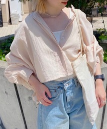 PUAL CE CIN | コットンガーゼ クロップド ブラウス(シャツ/ブラウス)