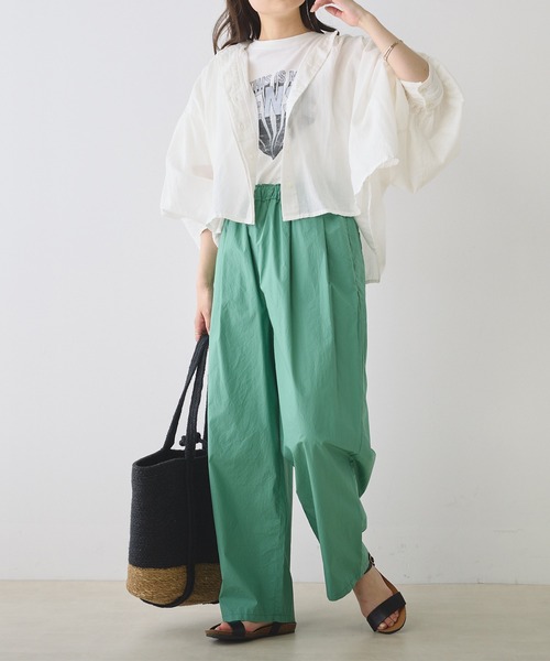 PUAL CE CIN（ピュアルセシン）の「コットンガーゼ クロップド ブラウス（シャツ/ブラウス・レディース・ベージュ/ブラック/オフホワイト・FREE）」の17枚目の写真