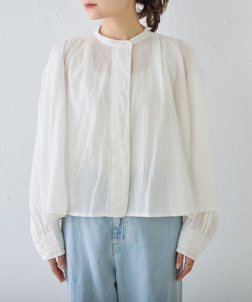 PUAL CE CIN（ピュアルセシン）の「コットンガーゼ クロップド ブラウス（シャツ/ブラウス・レディース・ベージュ/ブラック/オフホワイト・FREE）」の15枚目の写真