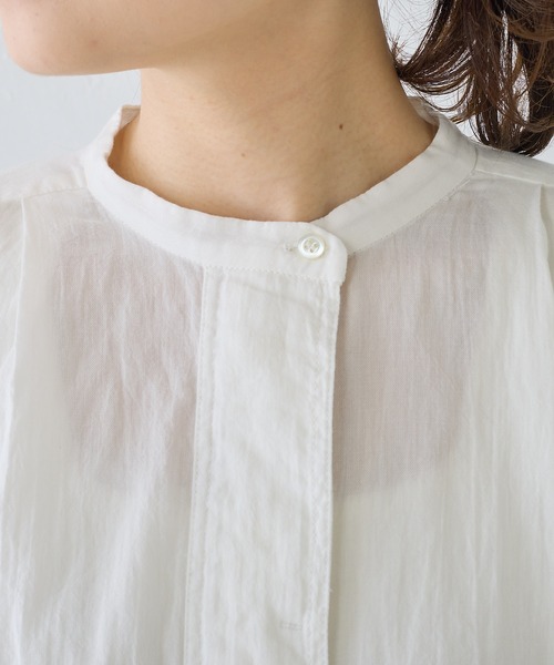PUAL CE CIN（ピュアルセシン）の「コットンガーゼ クロップド ブラウス（シャツ/ブラウス・レディース・ベージュ/ブラック/オフホワイト・FREE）」の6枚目の写真